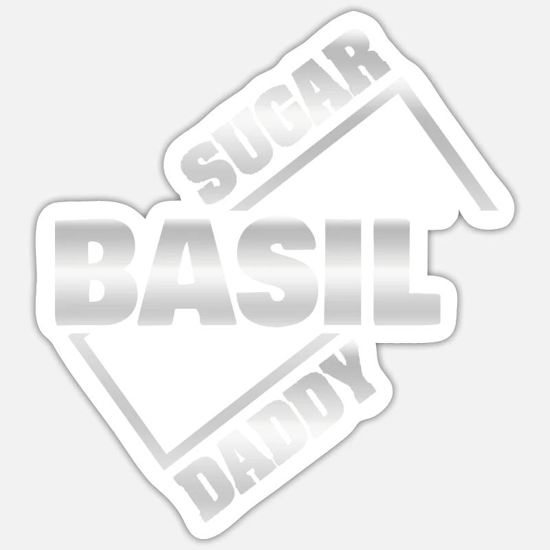 Basil as Sugar Daddy Sticker size S (10 x 10 cm)