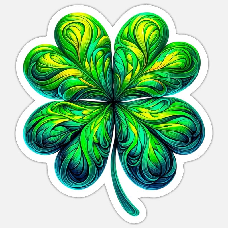 Four-leaf clover Sticker size S (10 x 10 cm)