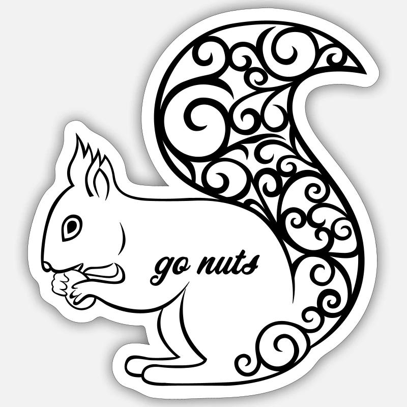 Just Go Nuts Sticker size S (10 x 10 cm)