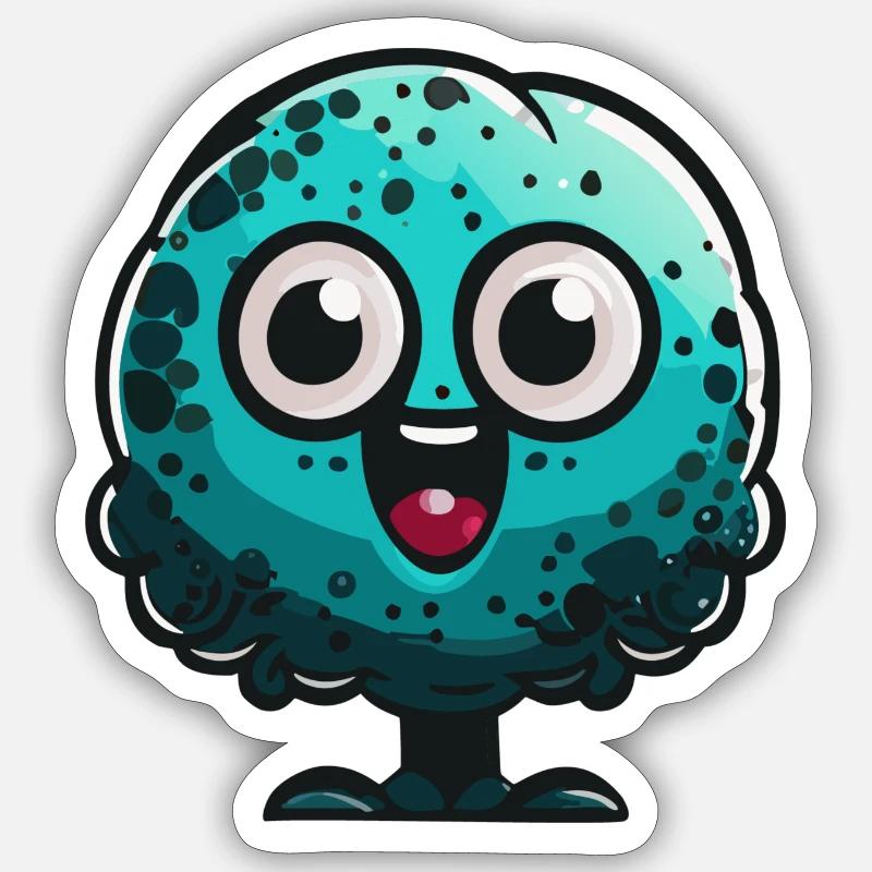 Larry - Sticker taille S (10 x 10 cm) - blanc mat