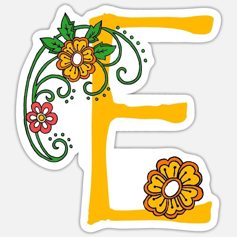 Fleur 30 E - Sticker taille S (10 x 10 cm) - blanc mat