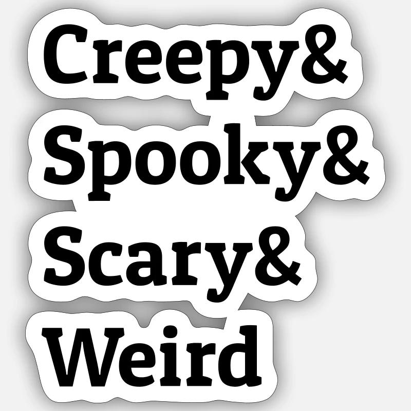 Halloween Effrayant Effrayant Effrayant Bizarre Sticker taille S (10 x 10 cm)