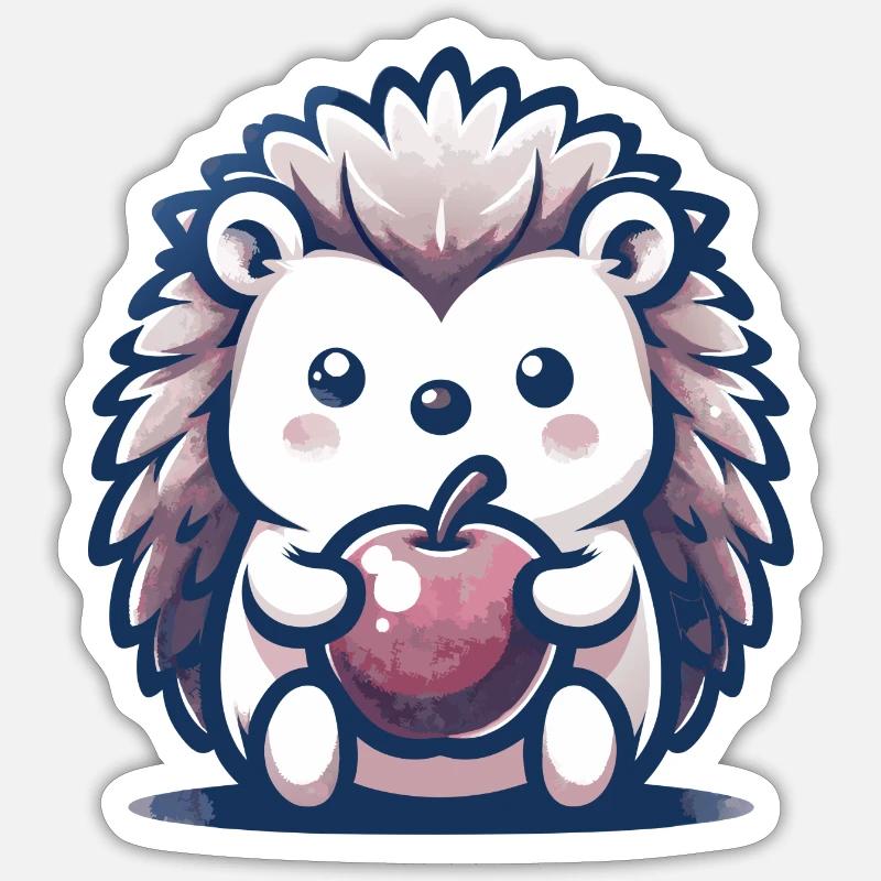 Igel - Sticker Größe S (10 x 10 cm) - Mattweiß
