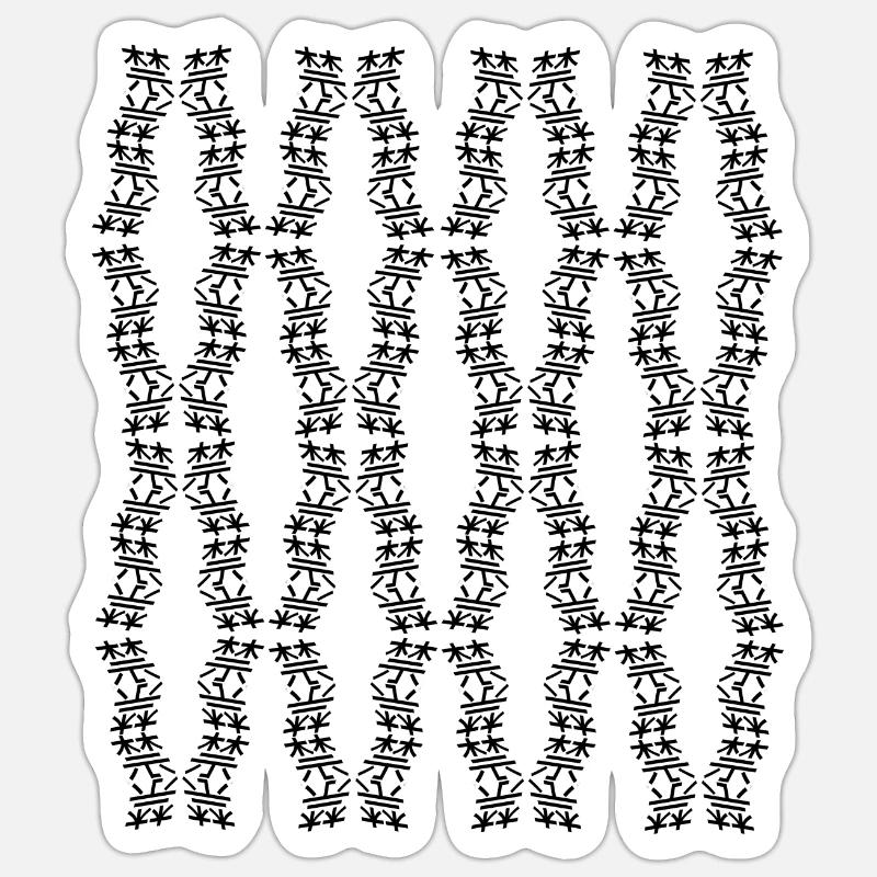 Unique Structure - Sticker size S (10 x 10 cm) - white matte
