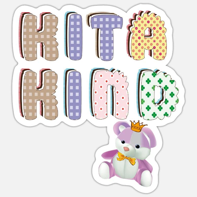 École maternelle - Sticker taille S (10 x 10 cm) - blanc mat