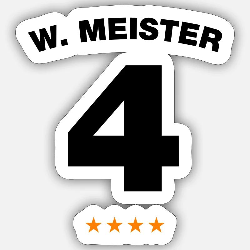 Number 4 Sticker size S (10 x 10 cm)