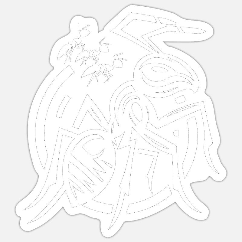 Tier Tierarten Kunst Wald Flora Sticker Größe S (10 x 10 cm)