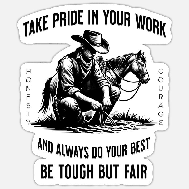 Take pride in your work Sticker size S (10 x 10 cm)