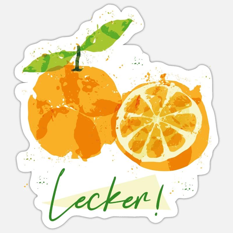 Orange Fruit - Sticker size S (10 x 10 cm) - white matte