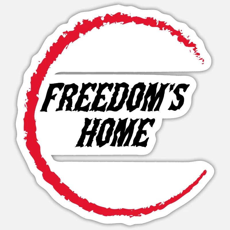 Red Abstract Art Circle - Sticker size S (10 x 10 cm) - white matte