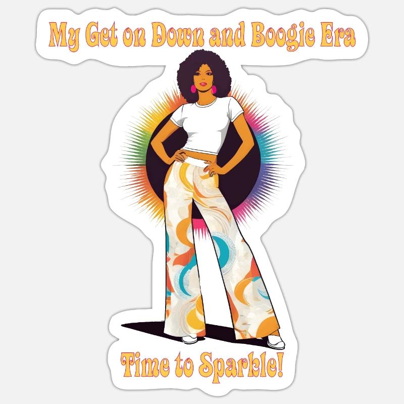 Meine Get Down- und Boogie-Ära Sticker Größe S (10 x 10 cm)
