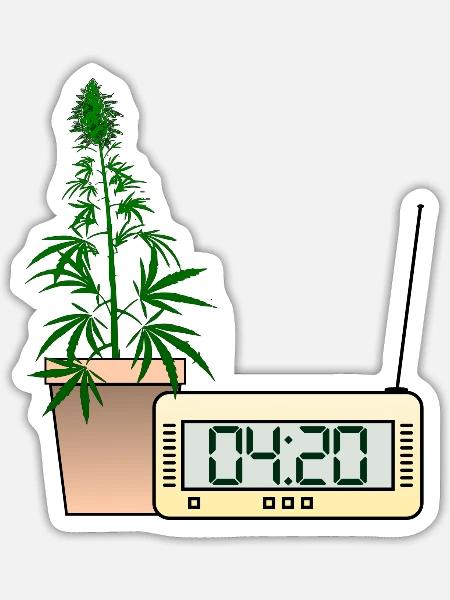4:20 Blaze It four-twenty - Sticker Größe S (10 x 10 cm) - Mattweiß