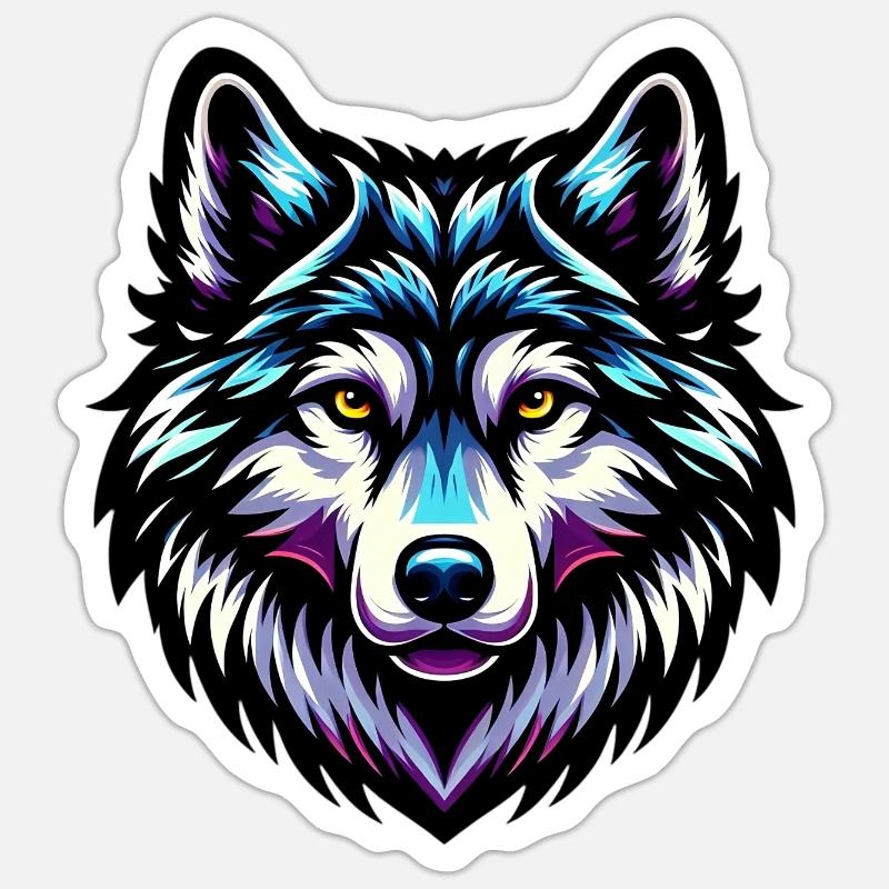 Wolf - Sticker size S (10 x 10 cm) - white matte
