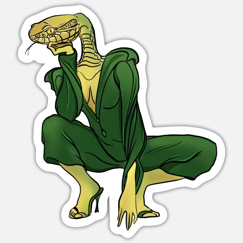 SnakeQueen - Sticker Größe S (10 x 10 cm) - Mattweiß