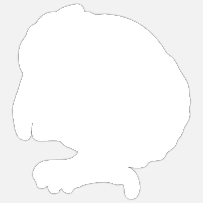 Kiwi Oiseau - Sticker taille S (10 x 10 cm) - blanc mat