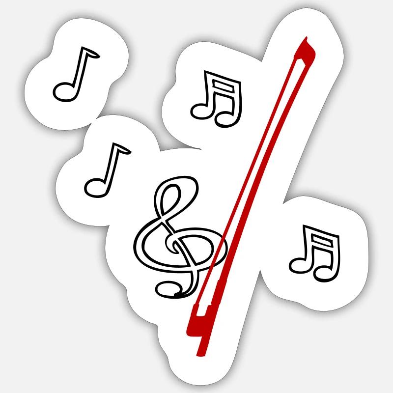 clefs , notes Sticker size S (10 x 10 cm)