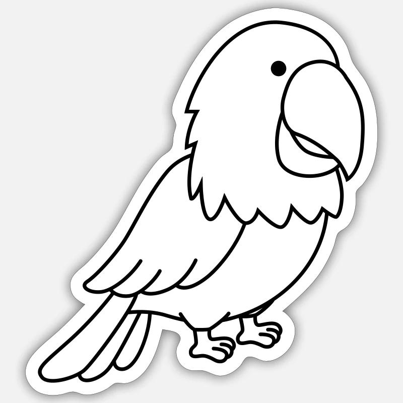 perroquet Sticker taille S (10 x 10 cm)