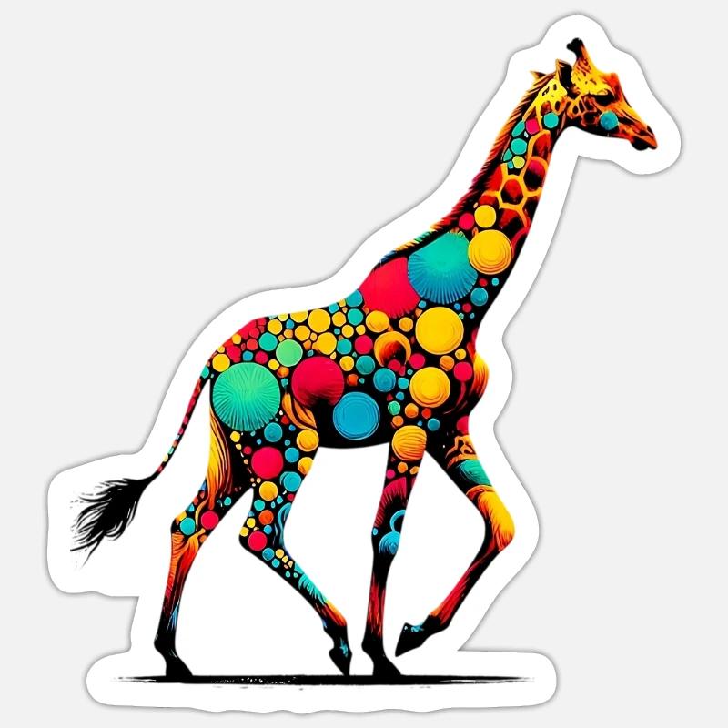 Giraffe - Sticker size S (10 x 10 cm) - white matte