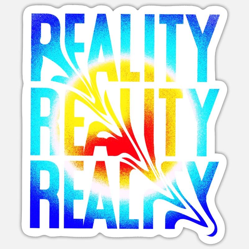 Reality - Sticker Größe S (10 x 10 cm) - Mattweiß