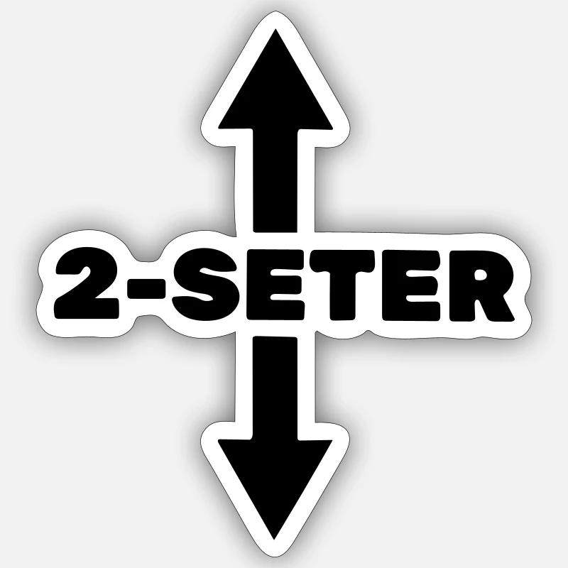 2 Sitze - Sticker Größe S (10 x 10 cm) - Mattweiß