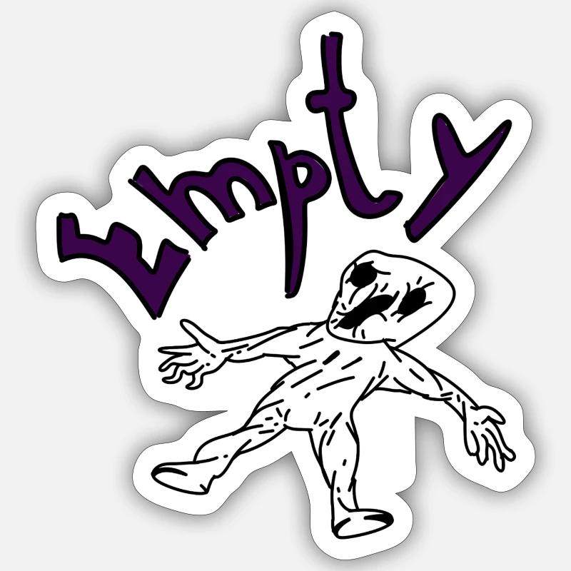 Vide - Sticker taille S (10 x 10 cm) - blanc mat
