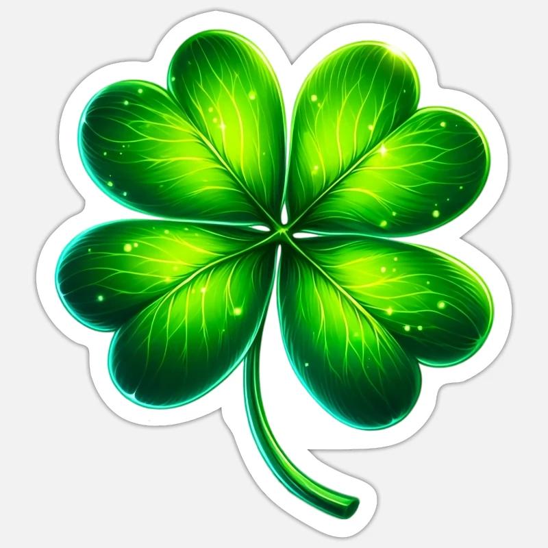 Four-leaf clover Sticker size S (10 x 10 cm)