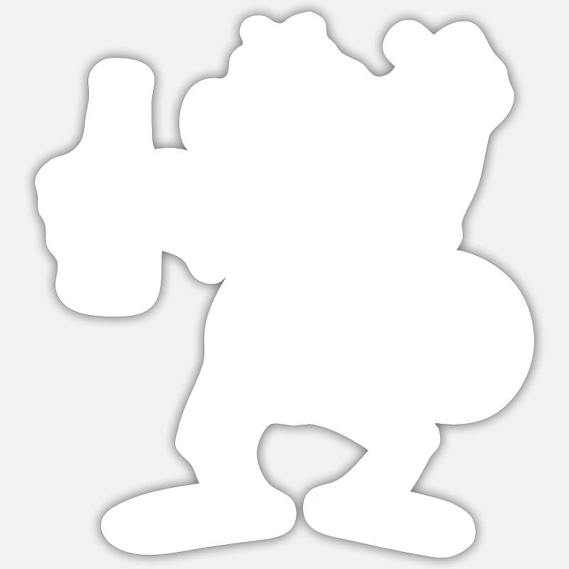 Bière Monkey Party - Sticker taille S (10 x 10 cm) - blanc mat