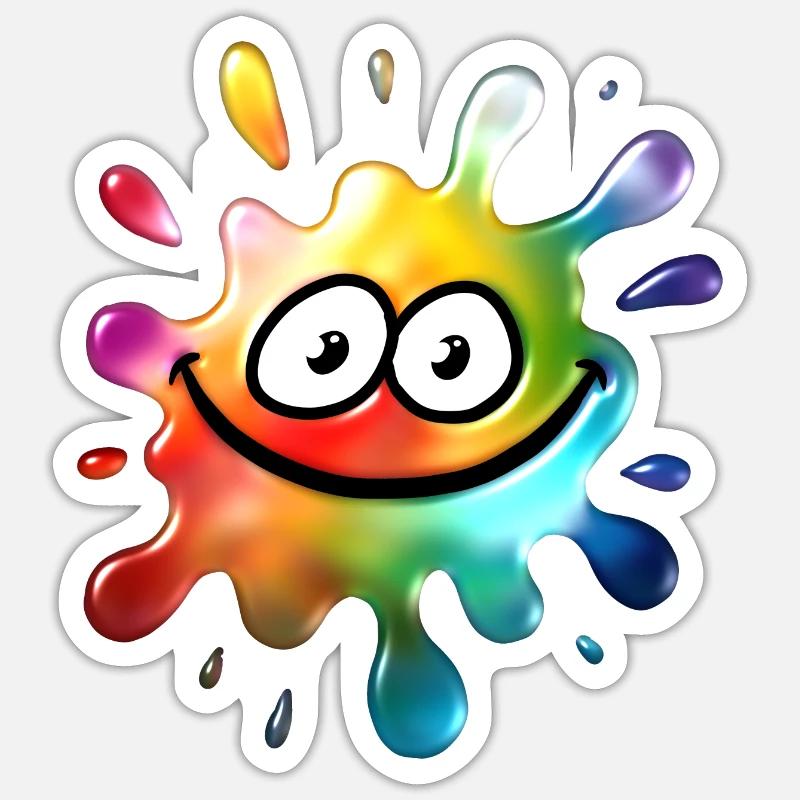 Fröhlicher Schleim Sticker Größe S (10 x 10 cm)