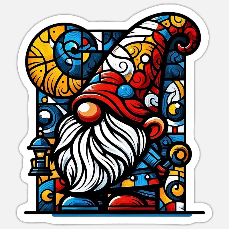 Gnome - Sticker size S (10 x 10 cm) - white matte