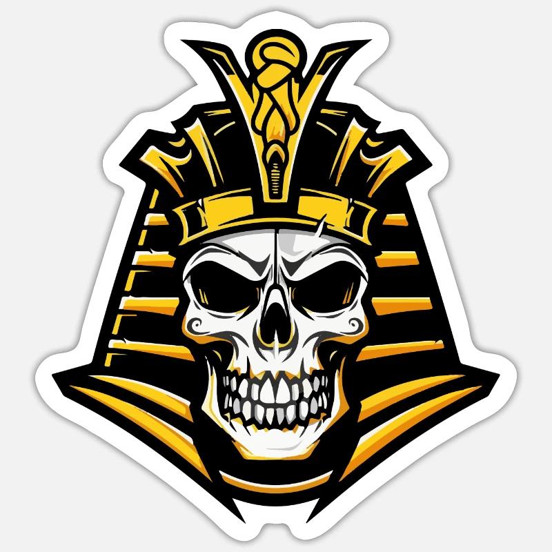 Pharaoh Skull Sticker size S (10 x 10 cm)