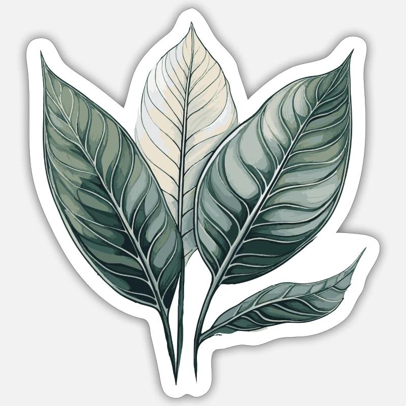 Sensation florale - Sticker taille S (10 x 10 cm) - blanc mat