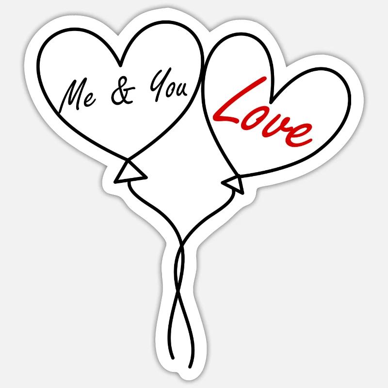 moi que tu aimes - Sticker taille S (10 x 10 cm) - blanc mat