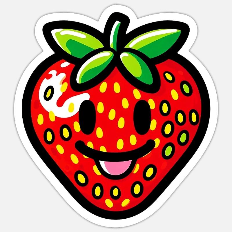 Erdbeeren Erdbeeren Sticker Größe S (10 x 10 cm)