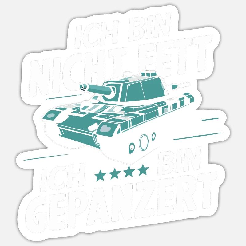 Panzer Kampfpanzer Panzerkampfwagen Panzerfahrer Sticker Größe S (10 x 10 cm)