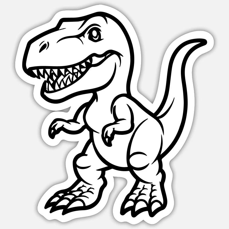 T Rex Comic - Sticker size S (10 x 10 cm) - white matte