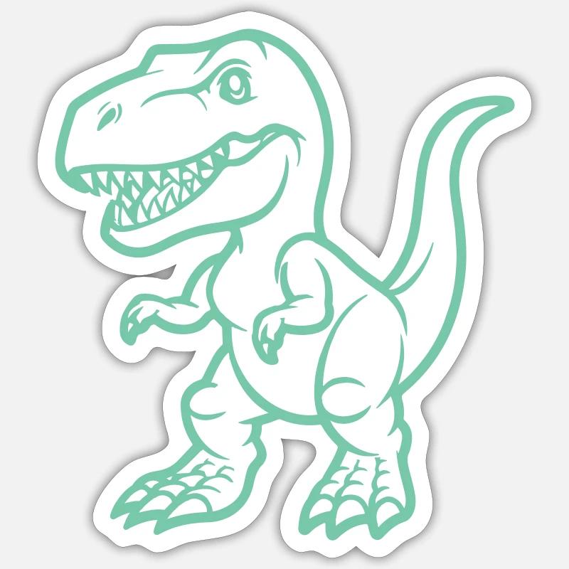 T Rex Comic - Sticker size S (10 x 10 cm) - white matte