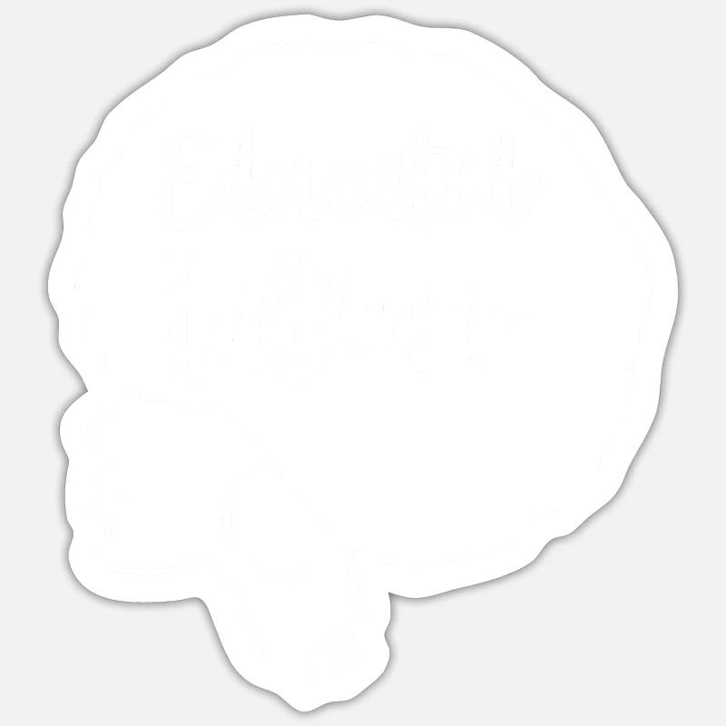 Afro Latina - Sticker taille S (10 x 10 cm) - blanc mat