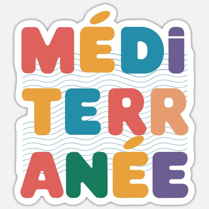 Méditerranée Sticker taille S (10 x 10 cm)