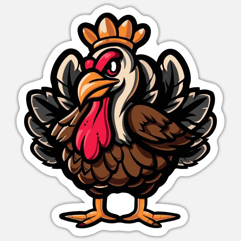 Truthan Comic Crown - Sticker size S (10 x 10 cm) - white matte