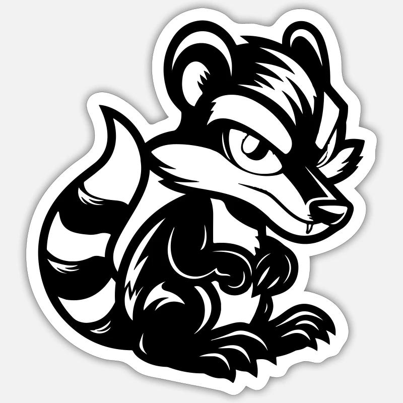 Skunk Comic - Sticker size S (10 x 10 cm) - white matte