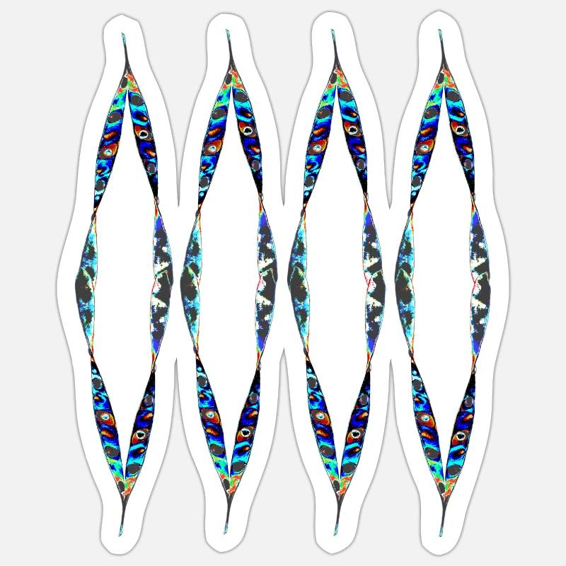 Buntes Design - Sticker Größe S (10 x 10 cm) - Mattweiß
