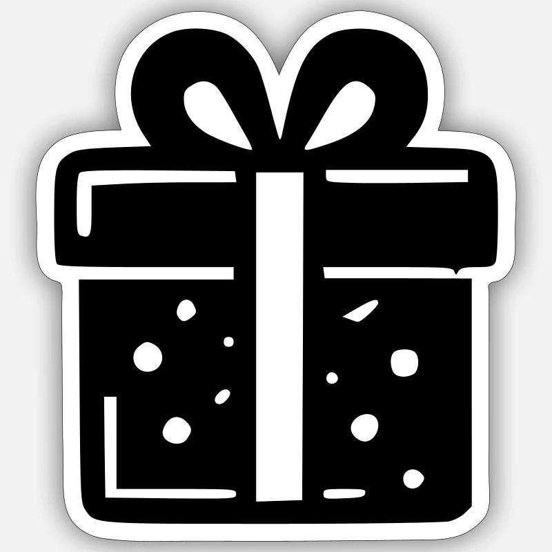 Geschenk - Sticker Größe S (10 x 10 cm) - Mattweiß