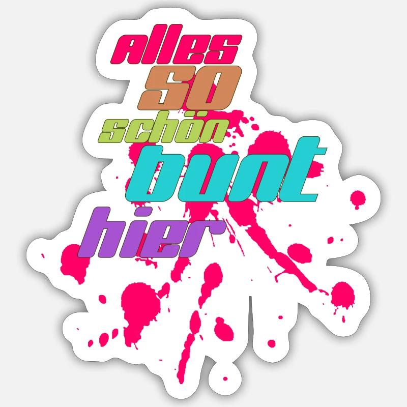 alles bunt Sticker Größe S (10 x 10 cm)