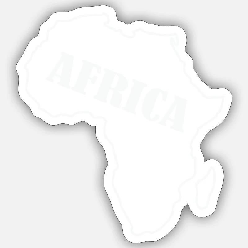 Afrique Pays - Sticker taille S (10 x 10 cm) - blanc mat