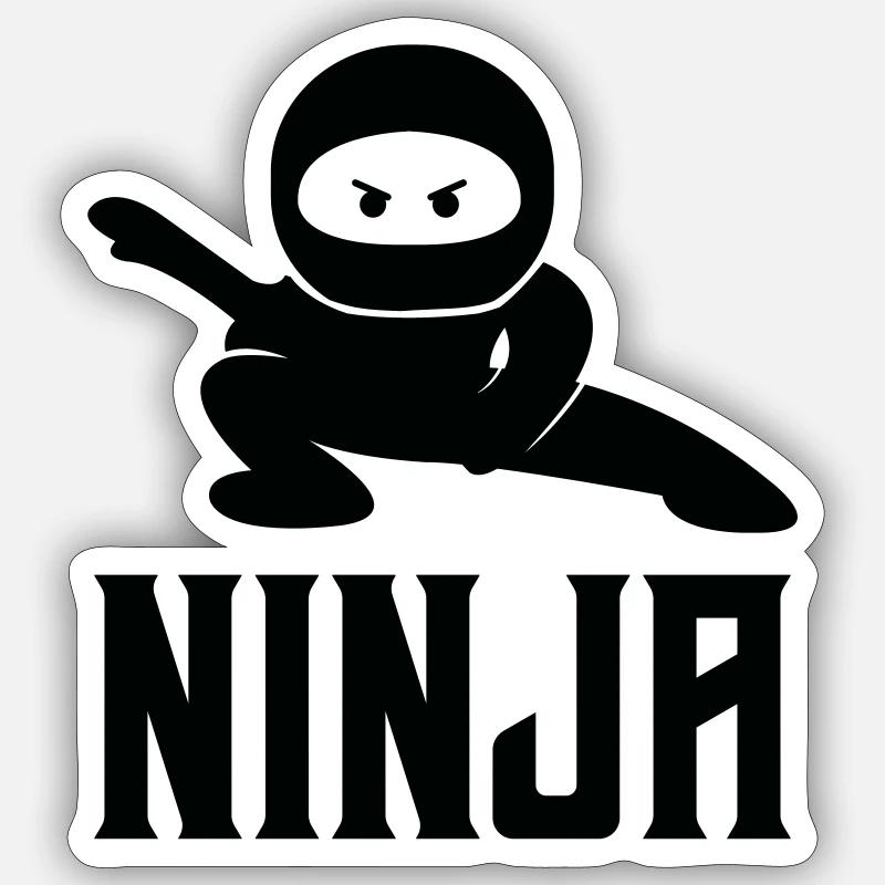 ninja comic Sticker Größe S (10 x 10 cm)