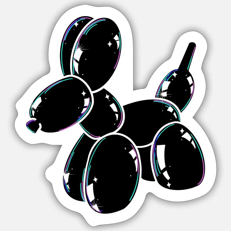 Bulles de savon Chien - Sticker taille S (10 x 10 cm) - blanc mat