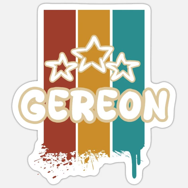 Gift for Gereon - Sticker size S (10 x 10 cm) - white matte