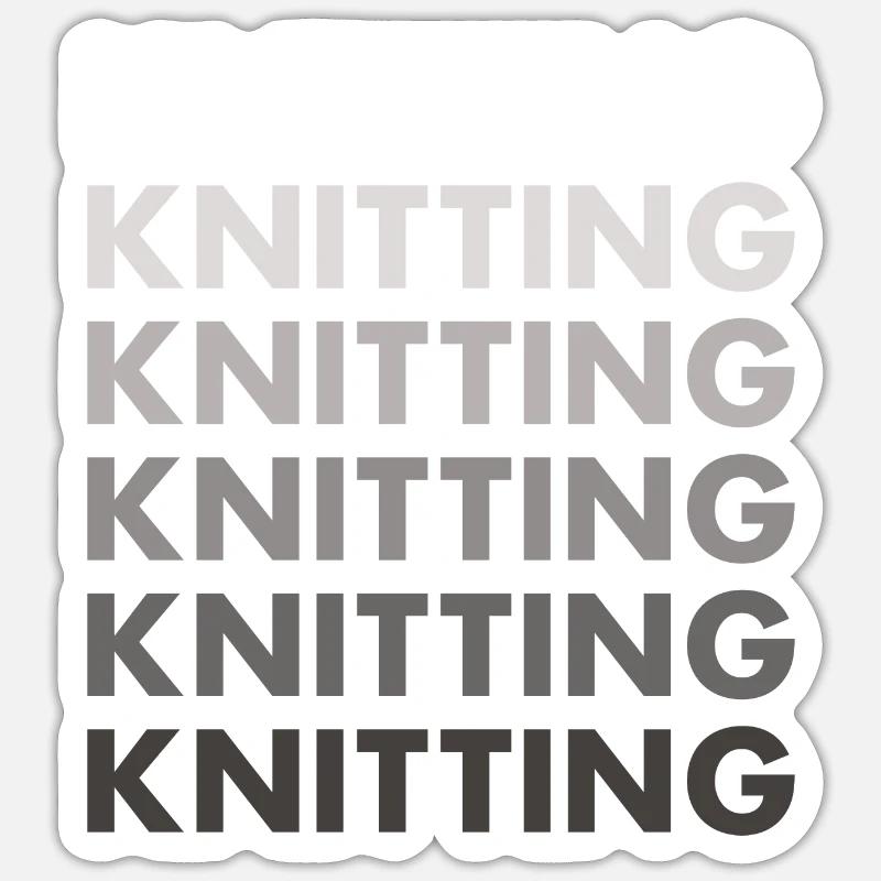 Knitter Knitting Sticker size S (10 x 10 cm)
