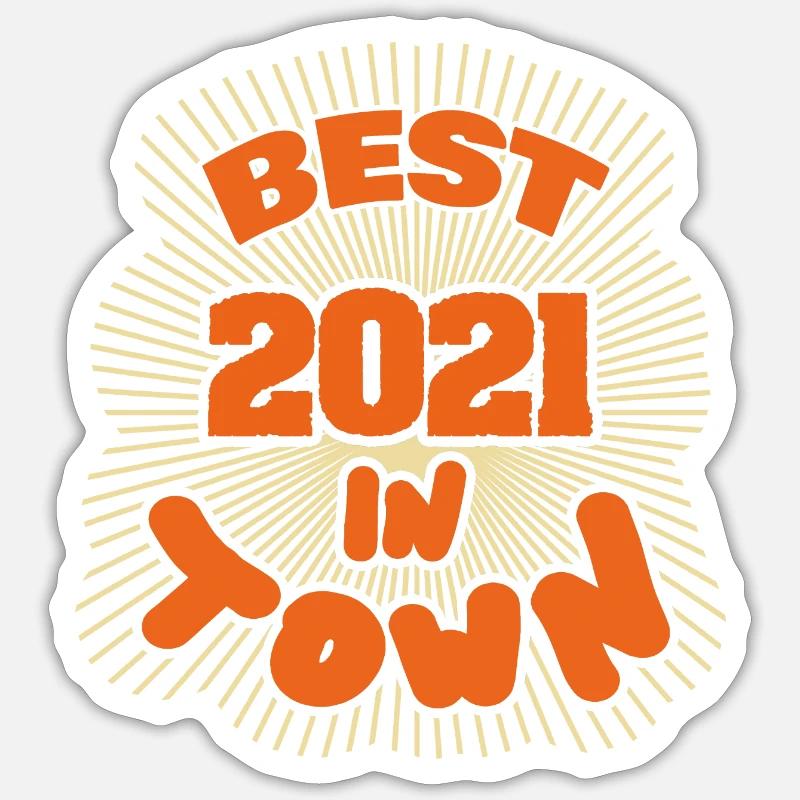 Town 2021 - Sticker Größe S (10 x 10 cm) - Mattweiß