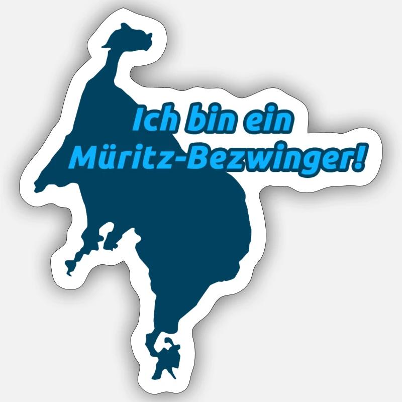 Müritz 2 - Sticker Größe S (10 x 10 cm) - Mattweiß